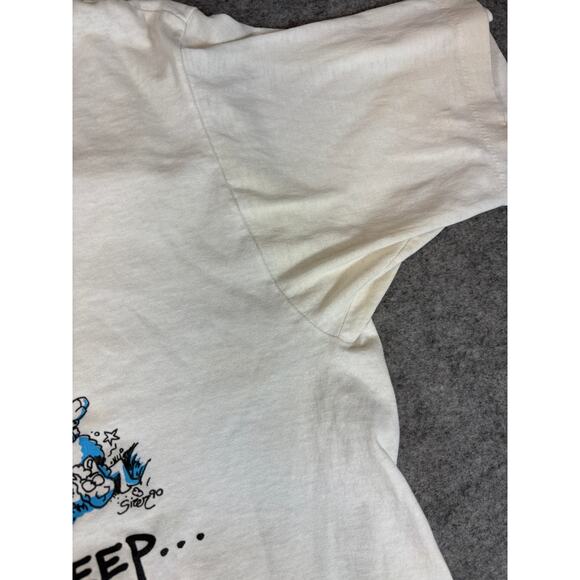 VINTAGE 90s Dont Follow The Sheep Shirt Mens XL White Graphic Jesus God Tee - Picture 6 of 9